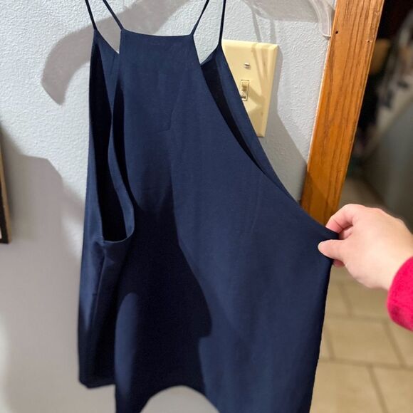 Paper Crane Sleeveless Thin Strap Top Size Women's Medium Navy - Picture 4 of 7